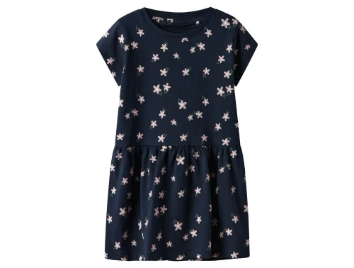 Mørkeblå Name It kjole med blomsterprint 13228156 